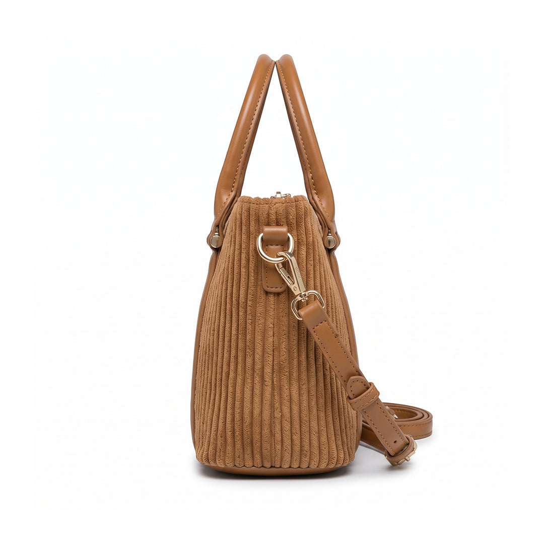 MIN MIN CARAMEL PLISSE CROSSBODY